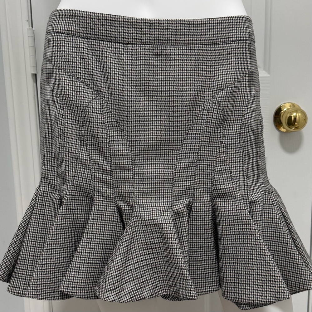 Alexander McQueen Spring/Summer 2004 Houndstooth Ruffle Mini Skirt